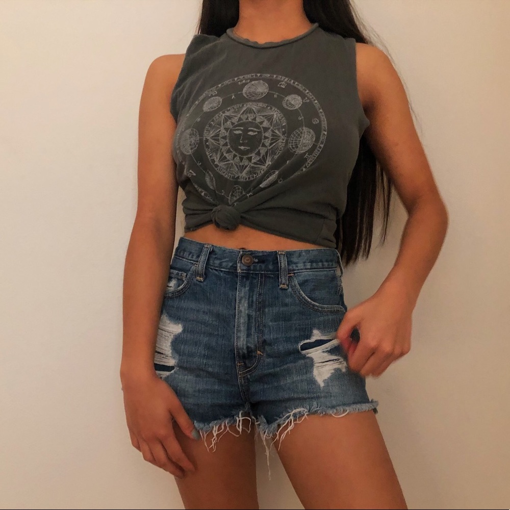 Brandy Melville Dark Grey Muscle Tee